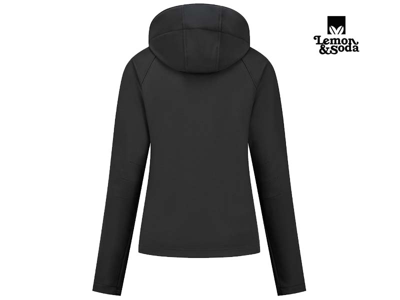 Lemon & Soda-LEM4827-Everywear Softshell Hooded Jacket_Black-Achterkant