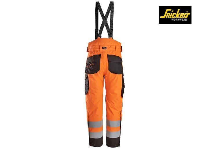 Snickers 6630 High-Vis Klasse 2 Waterproof 37.5® 2-laags Licht gewatteerde Werkbroek - Afbeelding 6