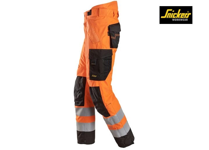 Snickers 6630 High-Vis Klasse 2 Waterproof 37.5® 2-laags Licht gewatteerde Werkbroek - Afbeelding 3