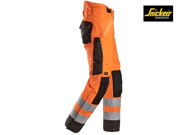 Snickers 6630 High-Vis Klasse 2 Waterproof 37.5® 2-laags Licht gewatteerde Werkbroek - Afbeelding 4