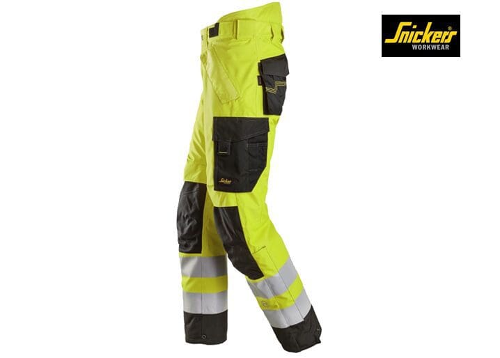Snickers 6630 High-Vis Klasse 2 Waterproof 37.5® 2-laags Licht gewatteerde Werkbroek - Afbeelding 11