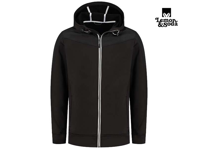 Lemon & Soda-LEM3610-Hooded Jacket_Black-Voorkant