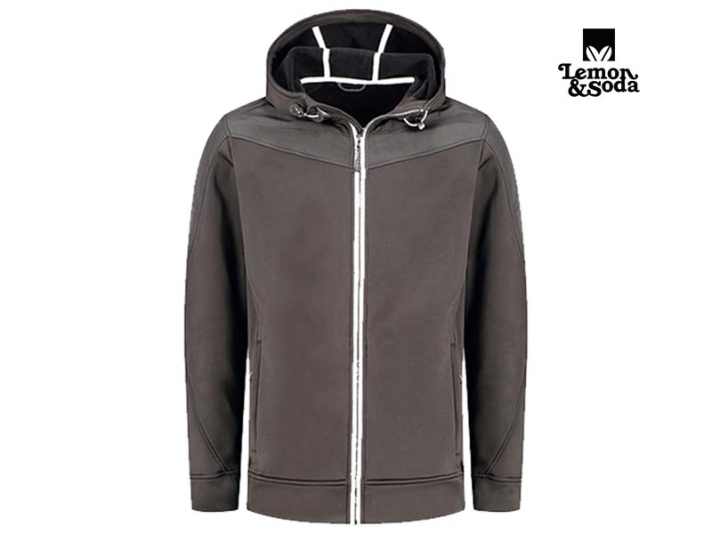 Lemon & Soda-LEM3610-Hooded Jacket_Pearl Grey-Voorkant