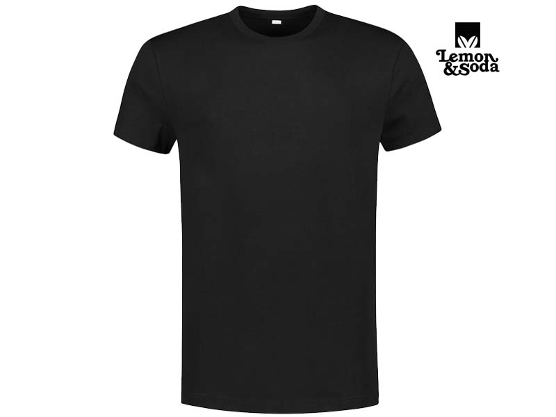 Lemon & Soda-LEM4501-Workwear Uni T-shirt_Black-Voorkant