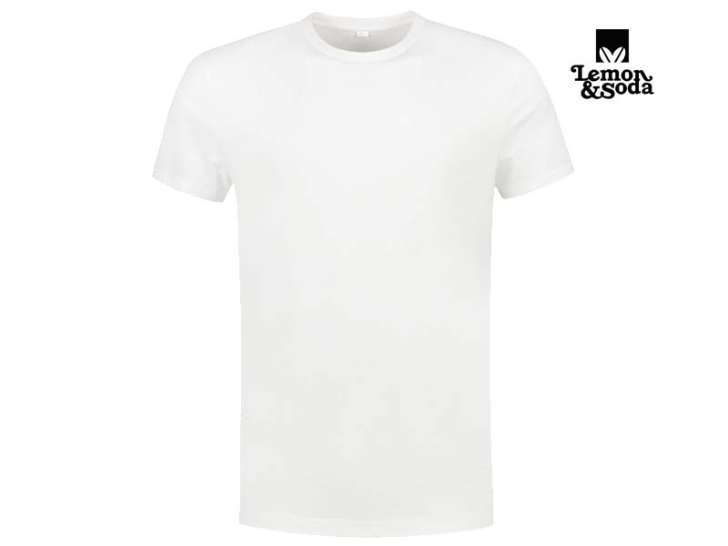Lemon & Soda-LEM4501-Workwear Uni T-shirt_White-Voorkant