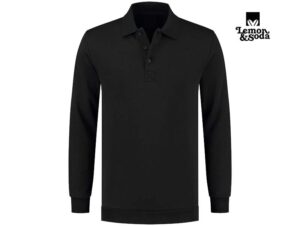 Lemon & Soda-LEM4701-Uni Polosweater_Black_Voorkant