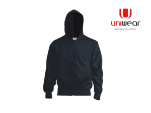 Uniwear-HJU-Hooded-Jacket__Zwart