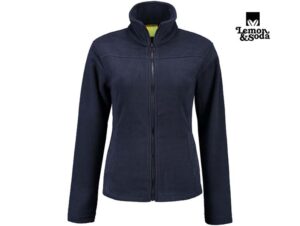 Lemon & Soda-LEM3350-Polar Fleece Cardigan for her_Dark Navy-Voorkant