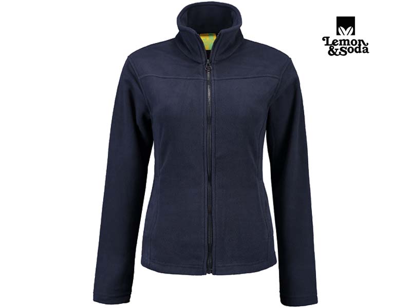 Lemon & Soda-LEM3350-Polar Fleece Cardigan for her_Dark Navy-Voorkant