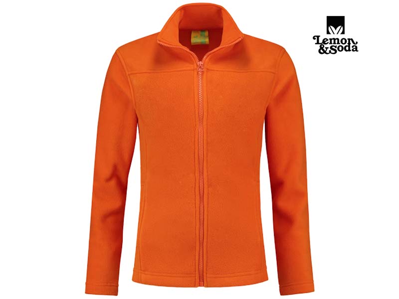 Lemon & Soda-LEM3350-Polar Fleece Cardigan for her_Orange-Voorkant