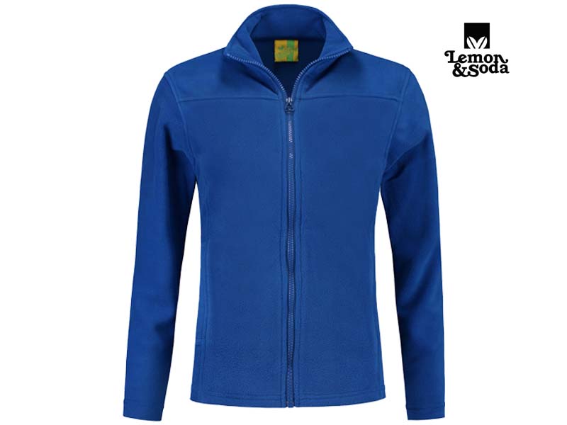Lemon & Soda-LEM3350-Polar Fleece Cardigan for her_Royal Blue-Voorkant