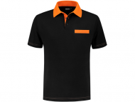 Indushirt PS 200 Polo-shirt black_orange_front2