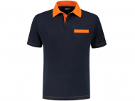 Indushirt PS 200 Polo-shirt marine_orange_front2