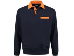 Indushirt PSW 300 Polo-sweater marine_orange_front2