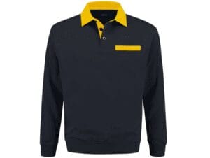 Indushirt PSW 300 Polo-sweater marine_yellow_front2
