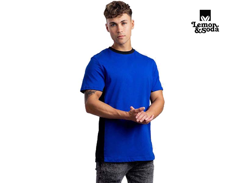 Lemon & Soda-LEM4500-Workwear Contrast T-shirt_Royal Blue-Voorbeeld