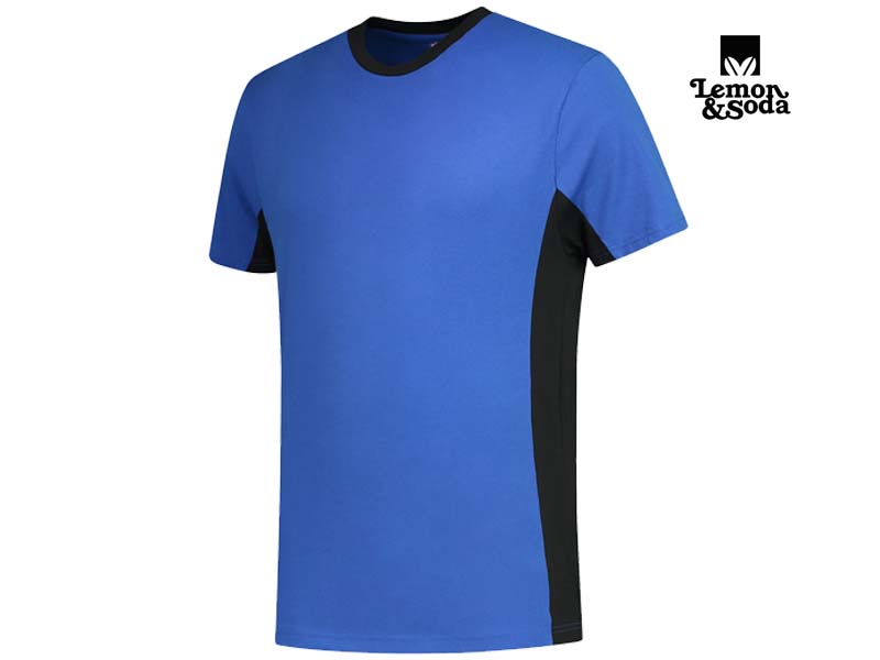 Lemon & Soda-LEM4500-Workwear Contrast T-shirt_Royal Blue:Black-Zijkant