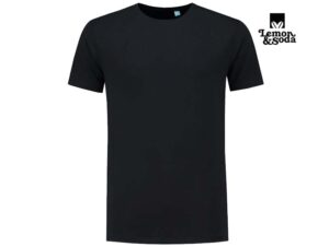Lemon & Soda-LEM1130-Fine Cotton Elastane T-shirt_Black-Voorkant