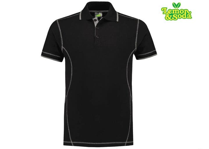 Lemon & Soda Polo Flatlock Korte Mouw Voor Heren - LEM3517 - Afbeelding 2