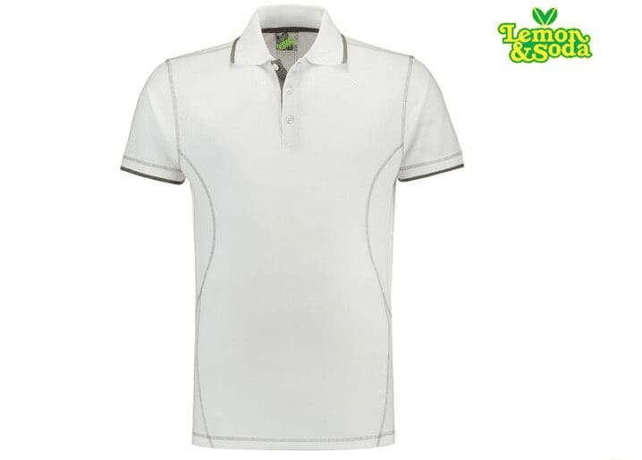 Lemon & Soda Polo Flatlock Korte Mouw Voor Heren - LEM3517 - Afbeelding 7