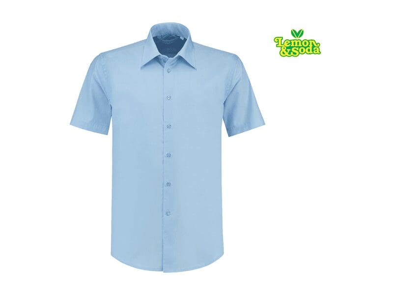 Essentials Heren Slim-Fit Poplin Shirt Met Korte Mouwen - Comfortabel En Stijlvol