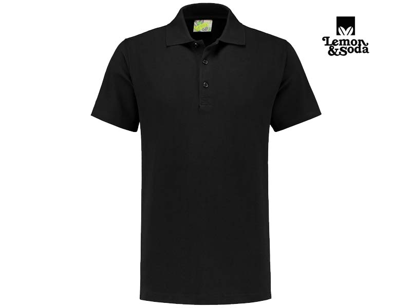 Lemon & Soda-LEM3540-Basic Polo_Black-Voorkant