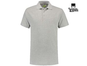 Lemon & Soda-LEM3540-Basic Polo_Grey Heather-Voorkant