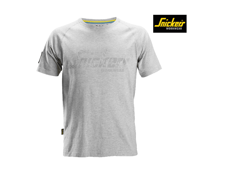 snickers-2580-Logo-T-shirt_gemeleerd grijs_2800