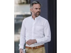 Russell-R-928M-Long Sleeve-Tailored-Button-Down-Oxford shirt_white