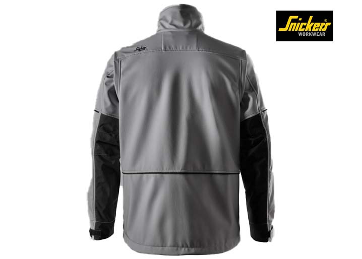 Snickers-1258-AllroundWork, Softshell werkjas_1804-Grey:Black-Achterkant