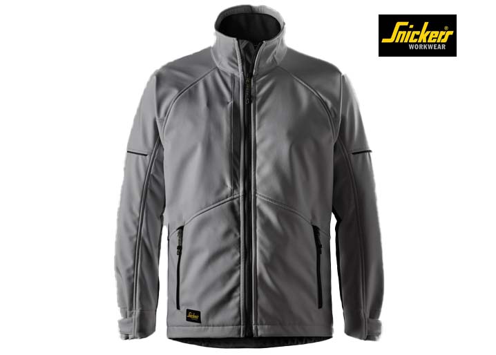 Snickers-1258-AllroundWork, Softshell werkjas_1804-Grey:Black-Voorkant