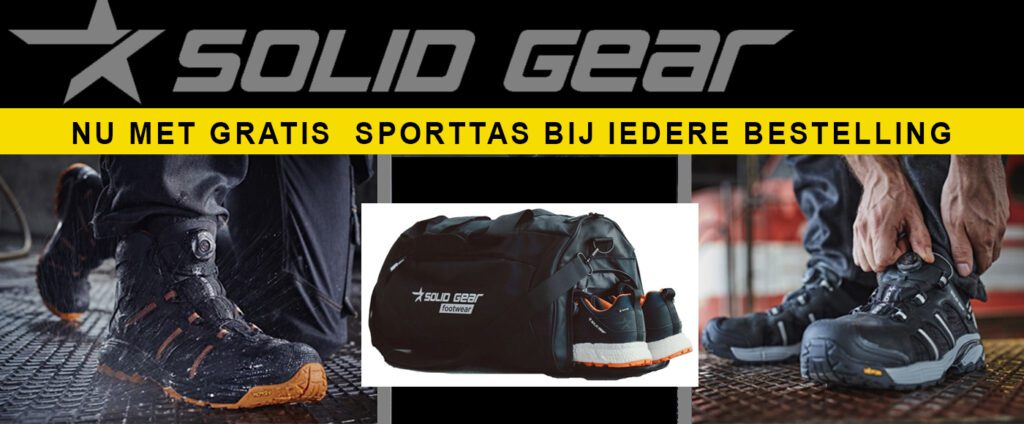 Gratis sporttas bij een paar Solid Gear Werkschoenen