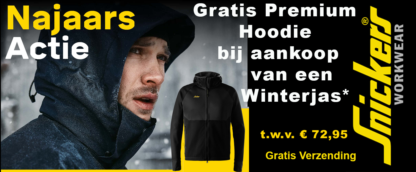 gratis premium hoodie bij aankoop ven een snickers winterjas