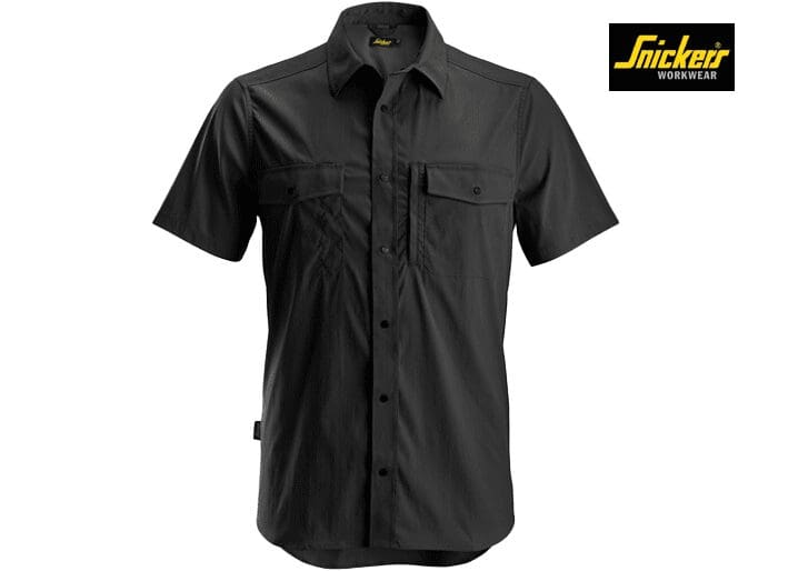 Snickers-8520-0400-Shirt-met-Korte-Mouwen_Black-Voorkant