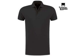 Lemon & Soda-LEM4601-Workwear Uni Polo_Dark Grey-Voorkant
