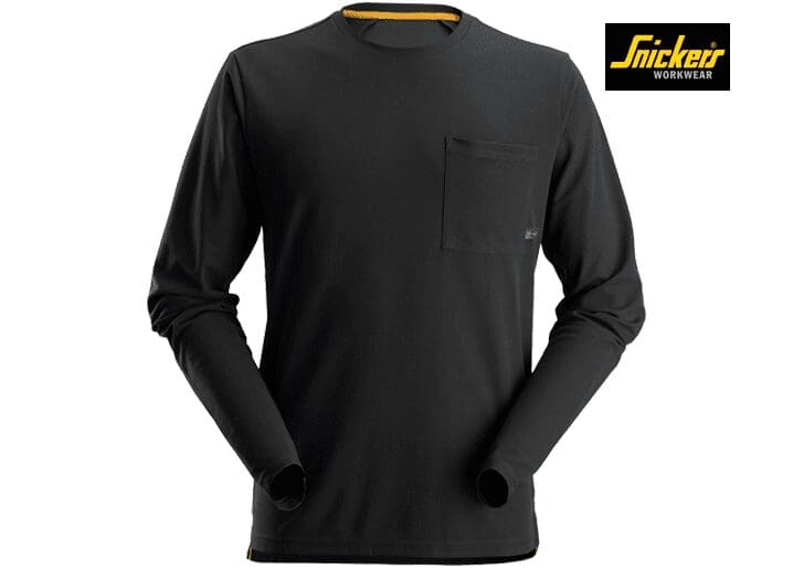 Snickers-2498-37.5-Long-Sleeve-T-Shirt_Front-Black-0400