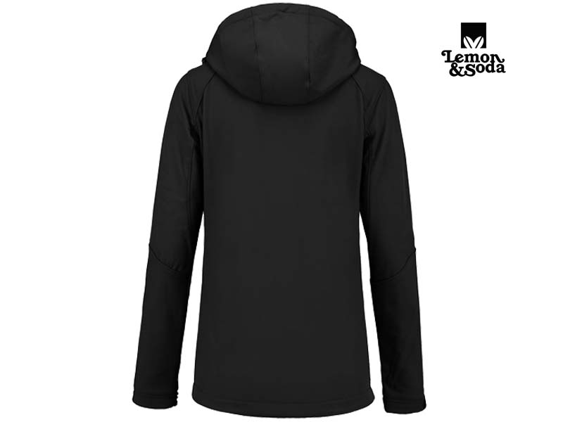 Lemon & Soda-LEM3627-Softshell Hooded Jacket for her_Black-Achterkant