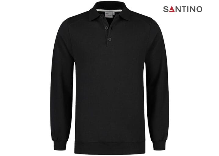 SANTINO-POLOSWEATER-RAMON-MODERN-FIT-1221716-BLACK-VOORKANT