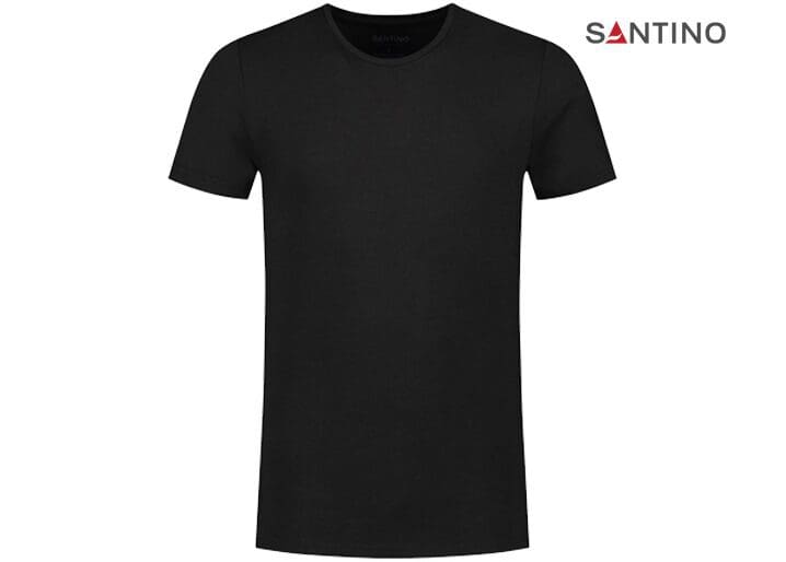 SANTINO-T-SHIRT-JORDAN C-NECK-BAMBOE-MODERN-FIT-1212679_BLACK-VOORKANT
