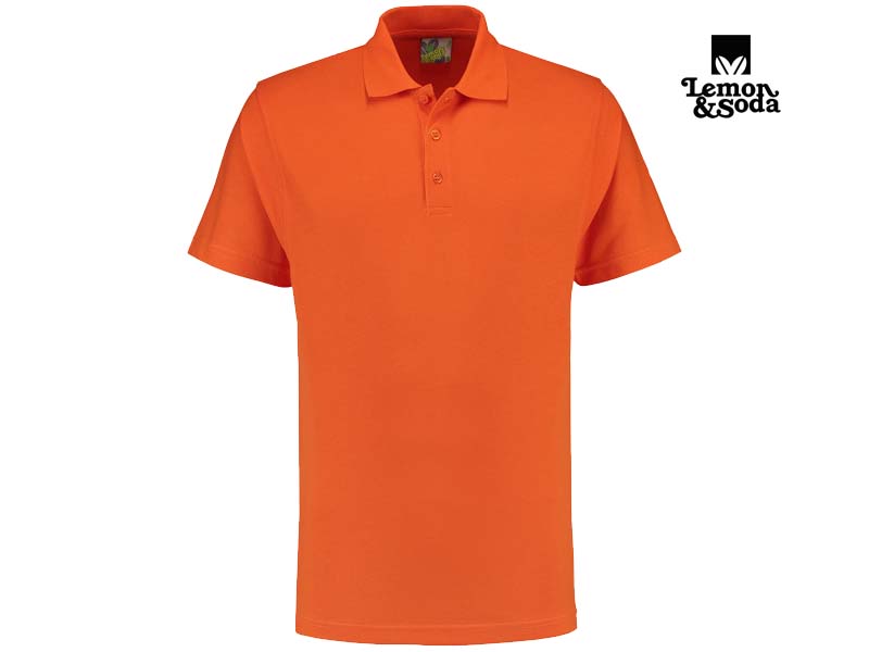 Lemon & Soda-LEM3500-Basic Mix Polo_Orange-Voorkant