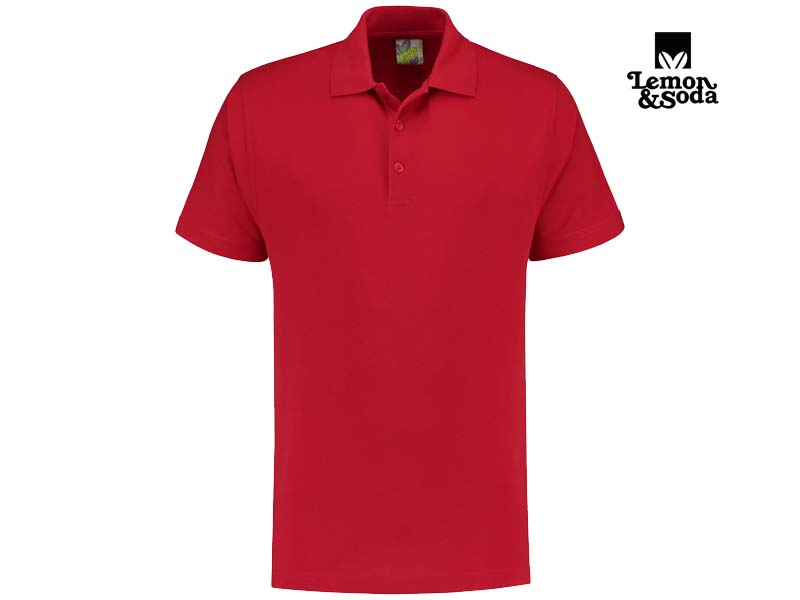 Lemon & Soda-LEM3500-Basic Mix Polo_Red-Voorkant