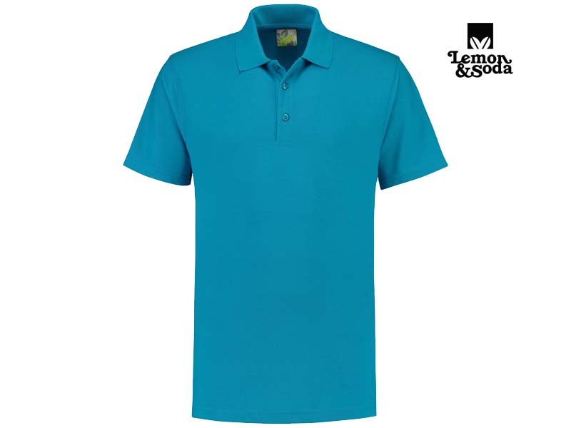 Lemon & Soda-LEM3500-Basic Mix Polo_Turquoise-Voorkant
