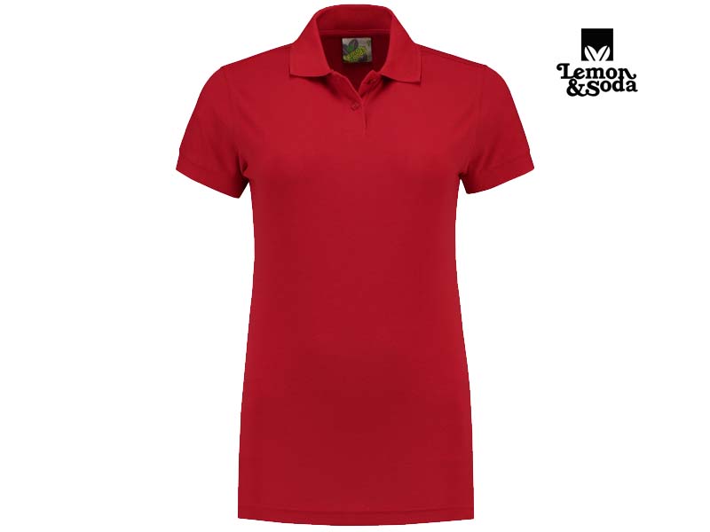 Lemon & Soda-LEM3502-Basic Mix Polo for her_Red-Voorkant
