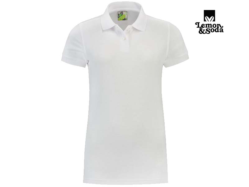 Lemon & Soda-LEM3502-Basic Mix Polo for her_White-Voorkant