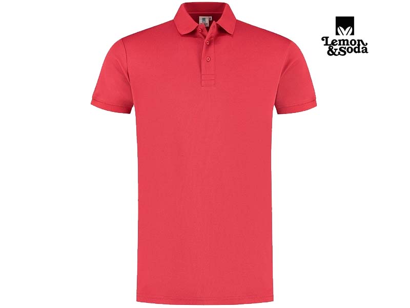 Lemon & Soda-LEM4604-Everywear Polo_Red-Voorkant