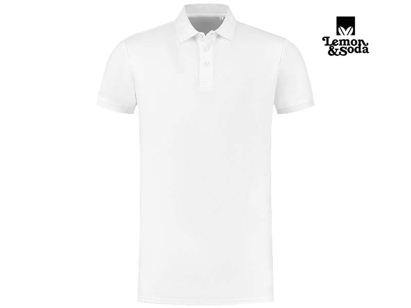 Lemon & Soda-LEM4604-Everywear Polo_White-Voorkant