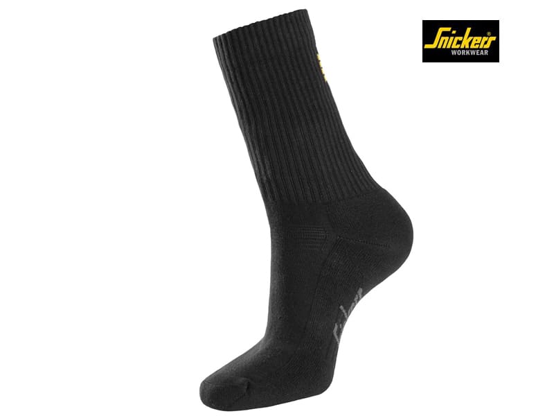 Snickers-9214-Cotton Socks-3 Pack_Black_0400