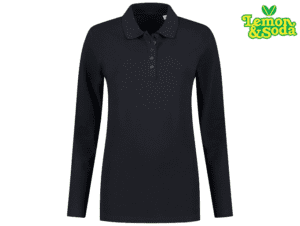 LEM3574-L&S-Basic-Cotton-Elastane-Polo-Long-Sleeves-for-her_Dark Navy-Voorkant