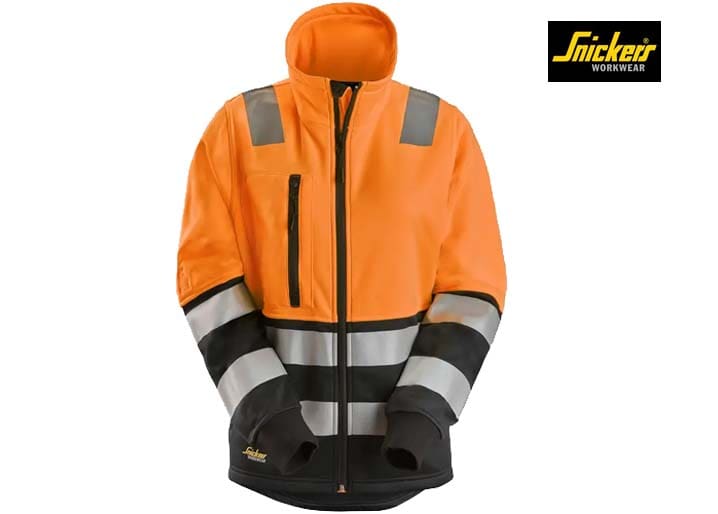 Snickers-8073-High-Vis-Klasse 2Damesjack-met-Rits_High Vis Orange:Black-5504-Voorkant