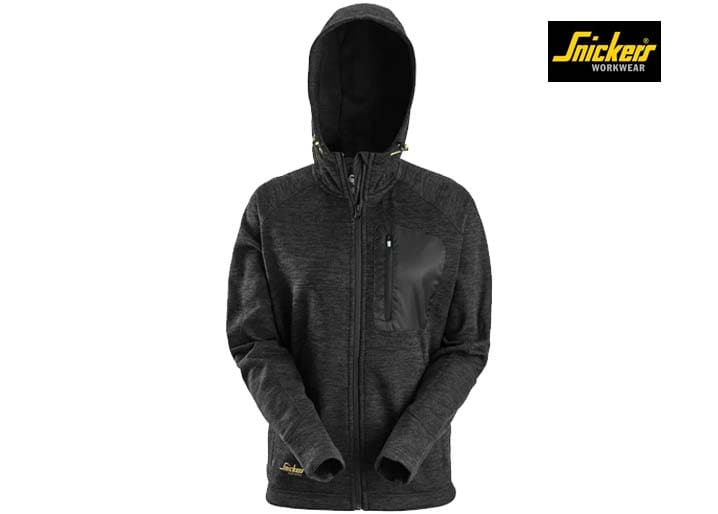 Snickers-8047-Fleece-Dames-Hoodie_Black:Black-0404-Voorkant